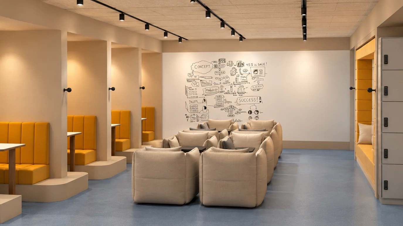 Philéas 02 — salle 1, espace de co-working, vue opposée