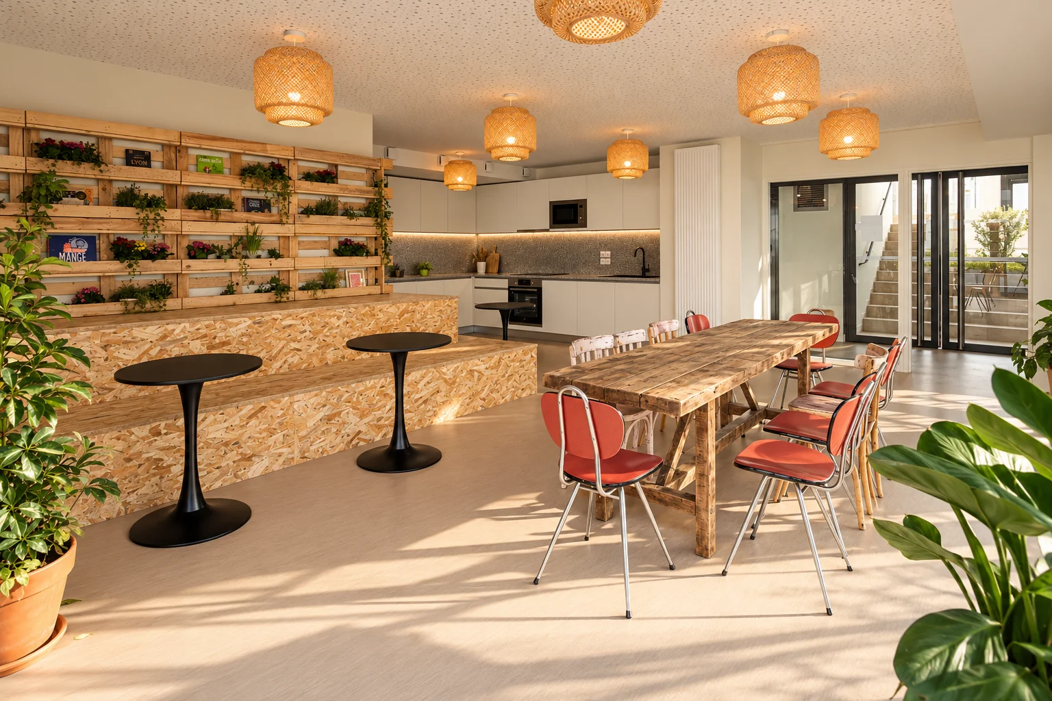 Seven Lodge 2 — espaces partagés / cuisine collective
