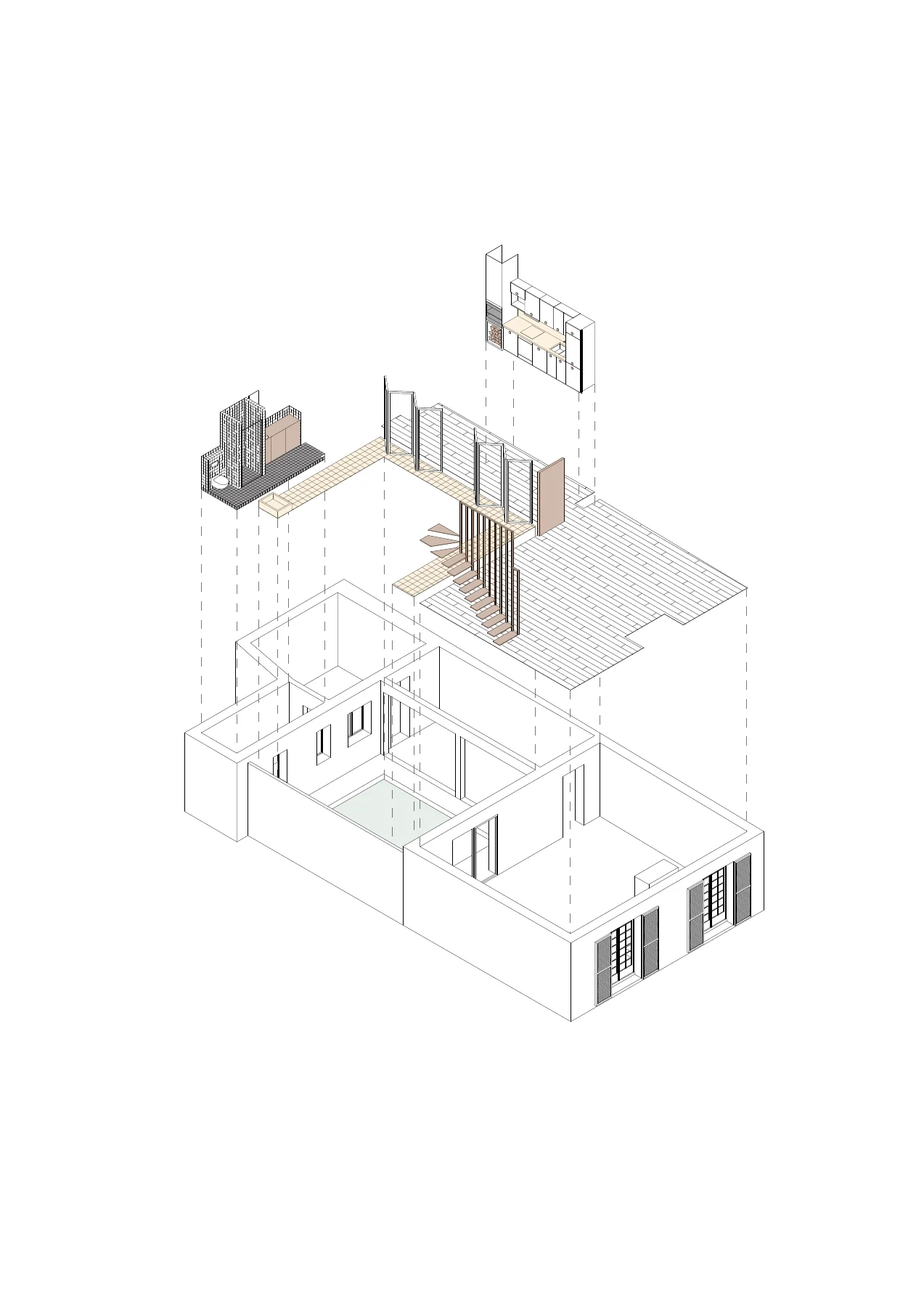 Villa 4 — axonométrie du projet